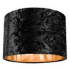 Modern and On-Trend Black Crushed Velvet Fabric 12" Table or
