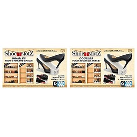 6-Pack Space-Saving Shoe Slotz Storage Units in Ivory | As Seen on TV | No Assembly Required (2)