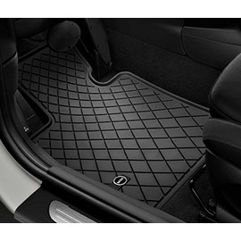 MINI 51472354155 All-Weather Floor Mats in Essential Black for F55 Hardtop 4 Door, F56 Hardtop 2 Door & F57 Convertible (Set of 2 Front Mats)