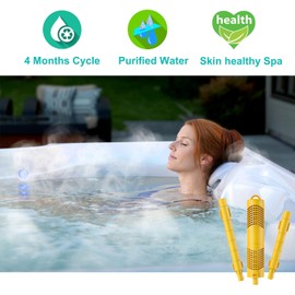 HKLWAEE SPA Mineral Sticks for Hot Tub, Hot Tub Sticks Help to Filtering and Purifying Water Clear, Spa Mineral Cartridge for Hot Springs, Pools (2 Pack)