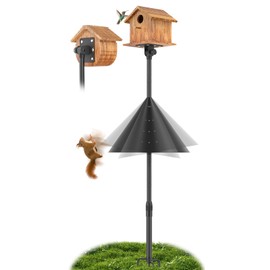 IIOPE Bird Feeder Pole,97 Inch Heavy Duty Bird Feeder House Stand with Squirrel Proof Baffle for Outside Garden (Bird House NOT Included)