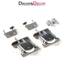 DecorAndDecor Sliding Wardrobe Door Track Kit Ball Bearing Smooth Operation (Additional Gear Pack for One Door)