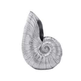 Arthur Court Nautilus Pitcher Aluminum for Ocean Seashell Sea Serving Water Jug for Hot/Cold Water, Ice Tea and Juice Beverage Coastal Décor 10 inch Tall