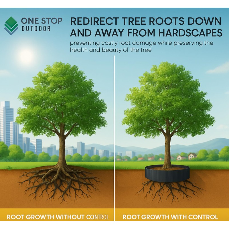 USA Made 10'ft Tree Root Barrier, Tree Circle Weed Barrier,