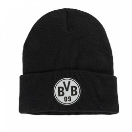 Borussia Dortmund Logo Beanie – Reflective – for Children Black Knitted Hat BVB 09, black