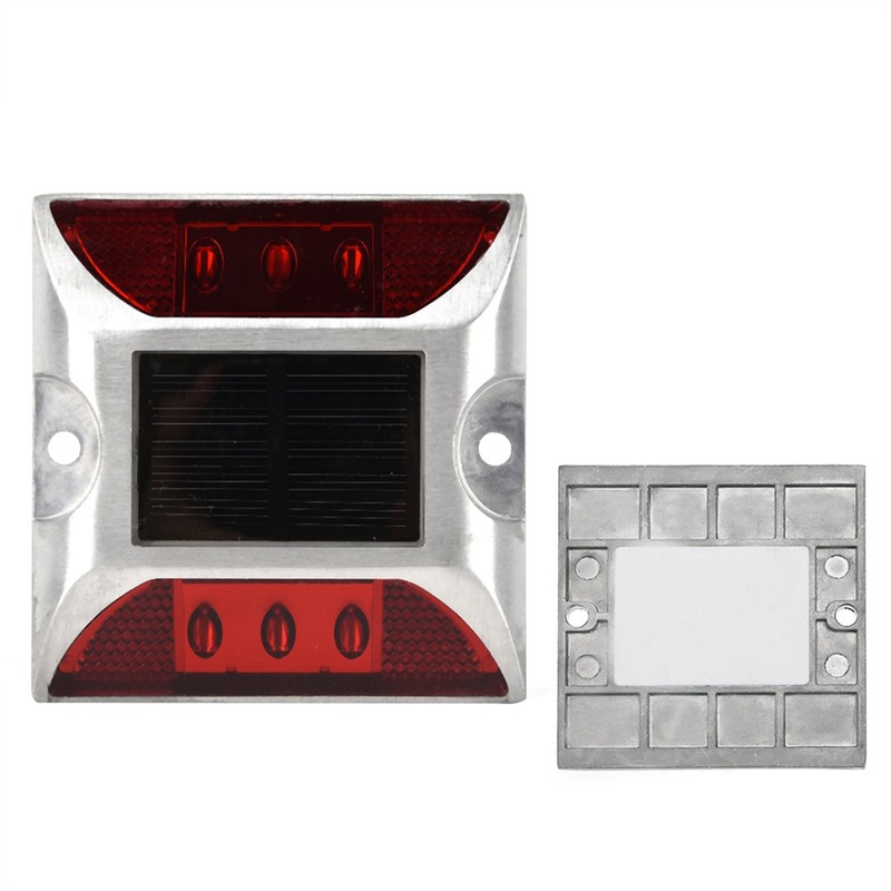 6 LED Solar Power Ground Marker Lights Waterproof Outdoor Driveway