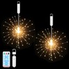 ACALEPH 120LED Firework Lights Rechargeable,Hanging Likes Star Fairy String Light