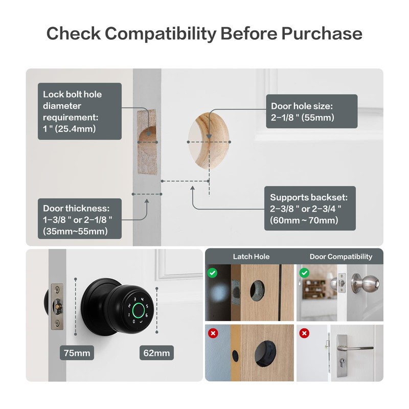 Lockin 4 in 1 Biometric Door Lock Fingerprint Door knob