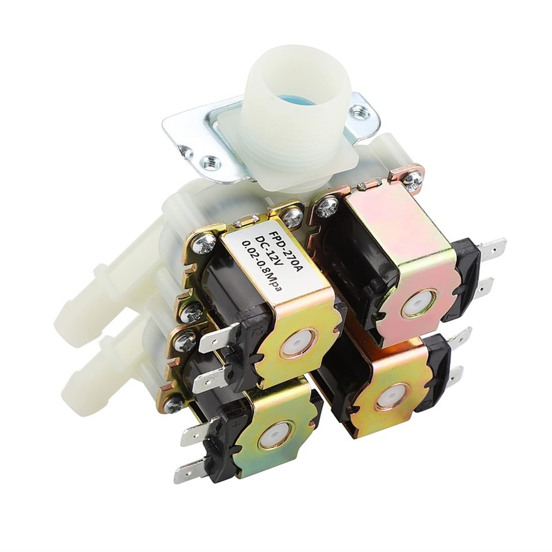 ANKROYU 12V DC DN20 G3/4" Normally Closed Plastic Solenoid Valve,
