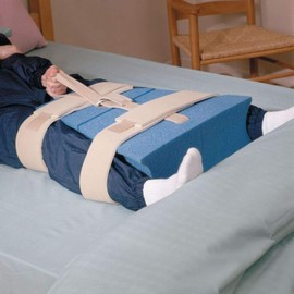Rolyan Wedge Flex Abduction Pillow, Small, Thigh & Leg Separator for Sitting, Side Lying, Supine Position, Hand Strap, Provides Hip Abduction for Hip Injury and Surgery Recovery, Controls Knee Flexion