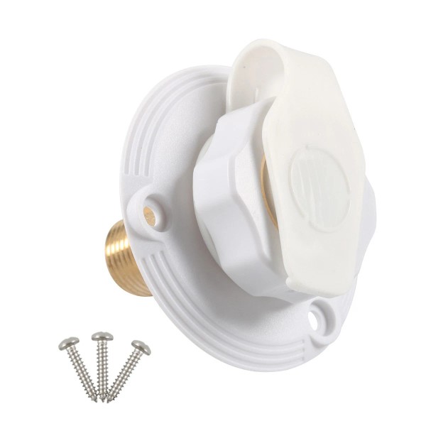 Unbranded Universal RV City Water Fill Inlet Flange Brass Check