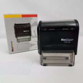 MaxStamp CSI-30 Self-Inking Rubber Stamp with Black Pad, 7/8″ x 2 3/8″