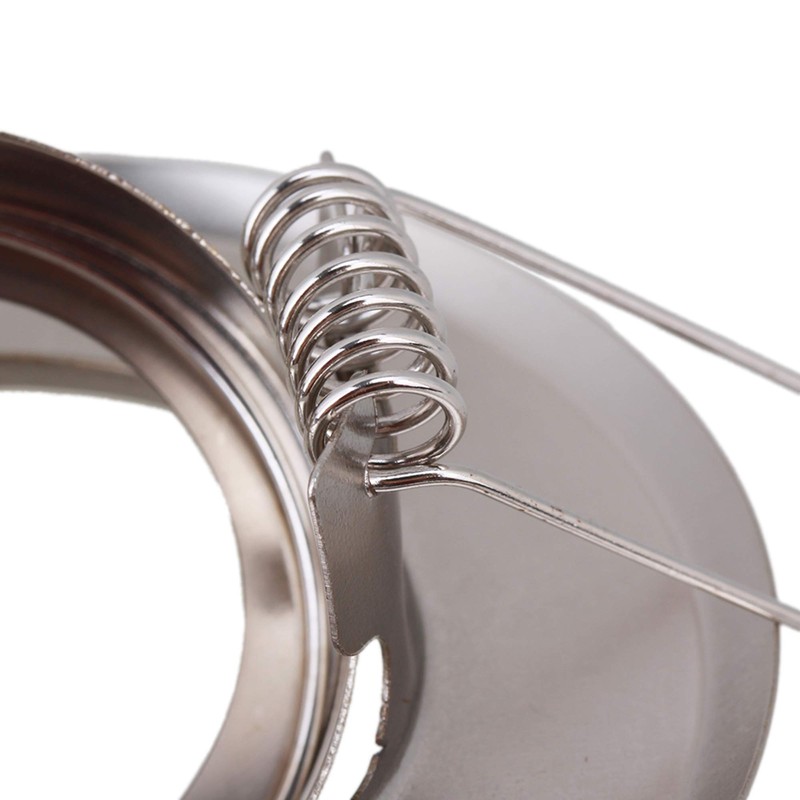 2 Pcs MR11 Downlight Fitting Gimble Satin Chrome with Lamp