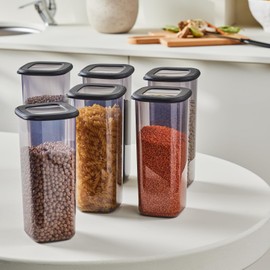 KARACA Forbs 6-Piece Storage Container, 1750ml, Anthratice