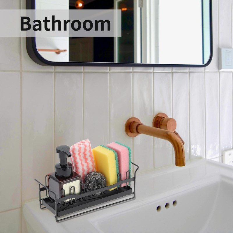 CAPASTEC Sink Organiser, Kitchen Organiser with Self-Draining Drip Tray for