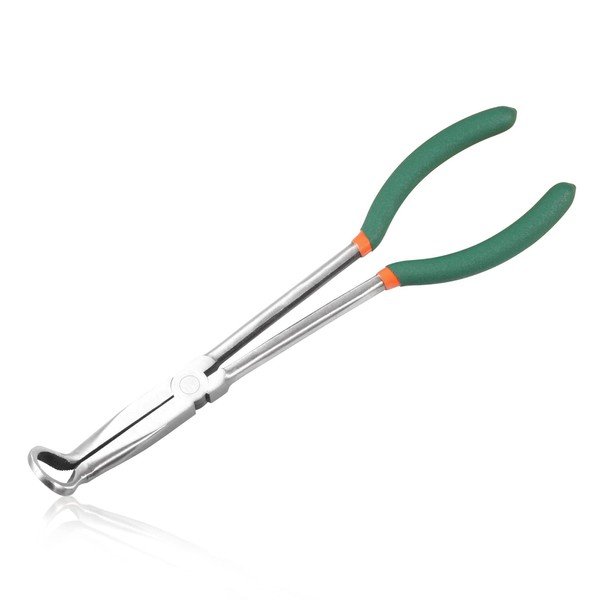 LEONTOOL Ultra Long Hose Plier, Mechanic Plier, Half Round Tip,