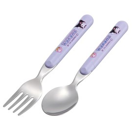 Skater SFR1-A Sanrio Chromi Mashugummy Spoon and Fork Set, Cutlery, Dishwasher Safe, Made in Japan