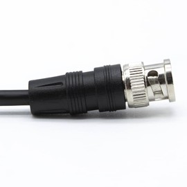 CABLEPELADO BNC Cable RG 59 Male to Male Impedance 75 Ohm for High Frequency Video and Audio Transmission - Black - 2m