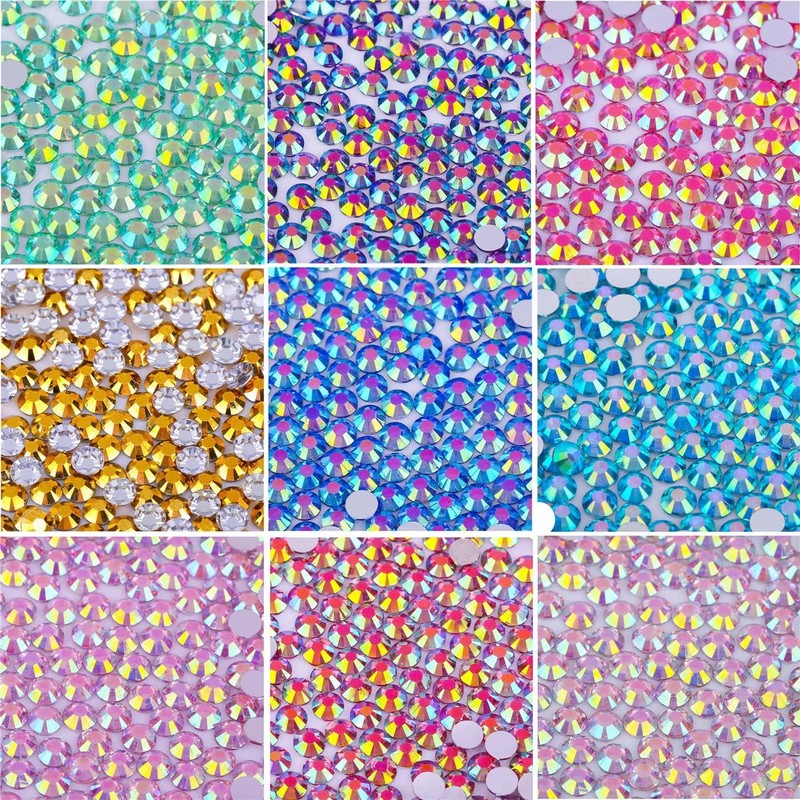 1500 Pieces SS16 4mm Flatback AB Rhinestones Clear Glass Round