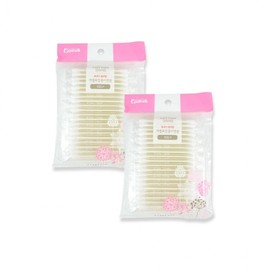Easy & Individually Wrapped Sterilized Paper Cotton Swabs (100P) - 2 Packs Premium Cotton Swabs 2ea