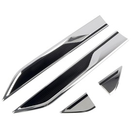 HIGH Flying for VW Volkswagen Atlas 2018-2024 Car Exterior Accessories Emblem Badge Front Side Fender Sticker Chrome with Black ABS 4pcs