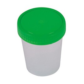 Med-Comfort Urine Sample Cups 125 ml with Green Screw Lid Pack of 10
