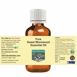 Devprayag Pure Sweet Wormwood Essential Oil (Artemisia annua) Natural Therapeutic Grade Steam Distilled 5ml (0.16 oz)