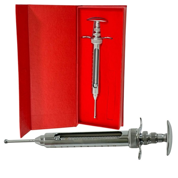 5.5in Pinky Pump Syringe with 7/8" Wide Feed Tube, 10mL