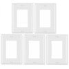 (5 Pcs) 15 Amp Decorator Receptacle Duplex Wall Outlet Plate