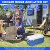 Cooler Hinge and Latch and Screws Kit, High Strength Cooler