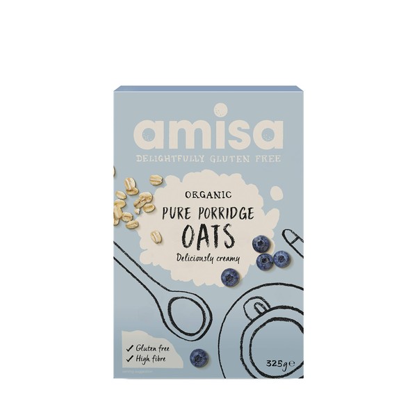 Amisa | Organic Porridge Oats | 6 x 325G