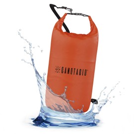 Canotagio Bolsa Impermeable. Mochila a Prueba de Agua para Senderismo y Deportes Acuáticos. Bolsa Seca Disponible en 5, 10, 20 y 30 Litros. Dry Bag. Waterproof Bag Backpack (Naranja, 5 LTS)