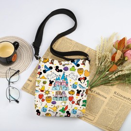 WSNANG Magic Kingdom Inspired Tote Bag It's a Small World Shoulder Bag Magic Castle Tale Gift Family Trip Gift (small world CB)