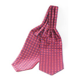 WANYING Men's Tie Scarf Ascot Tie Scarf Cravat Ties Neckerchief Classic Retro Chic for Gentleman, b01 box pattern red