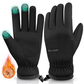 ihuan Thermal Cycling Gloves Men Women Warm Snow Winter Gloves Touchscreen Waterproof Windproof Non-Slip Sports Gloves for Cycling, Running, Skiing, Hiking