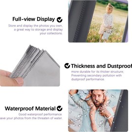 Photo Album 4x6, Soft Fabric Cover Pictures Photo Albums Memory Book for Family Baby Wedding Anniversary Birthday (Black, 100 Pockets)
