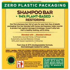 Garnier Whole Blends Restoring Shampoo Bar for Dry, Damaged Hair, Honey Treasures, 2 Oz, 1 Count (Packaging May Vary)