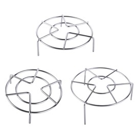 Vctitil Egg Steamer Rack,Stainless Steel Steaming Racks,Pressure Cooker Trivets Wire Steam Trays,Multi-Purpose Cooking Stands Kitchen Steamer(L)