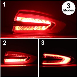 ECOTRIC Tail Light Lamp Compatible with 2017 2018 2019 2020 Ford Fusion Replacement for FO2805118 Taillight Outer Assembly Passenger RH Right Side