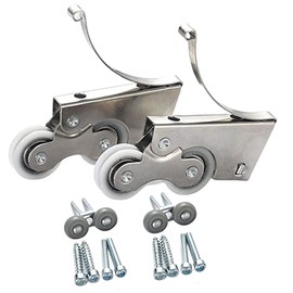 YUANQIAN 2-Piece Sliding Door Roller Cabinet, Sliding Door Roller Cabinet, Wardrobe Door Sliding Door Kit Wheel Cabinet Display Cabinet, Replacement Sliding Door Roller (1038 Double Ao -2Pair)