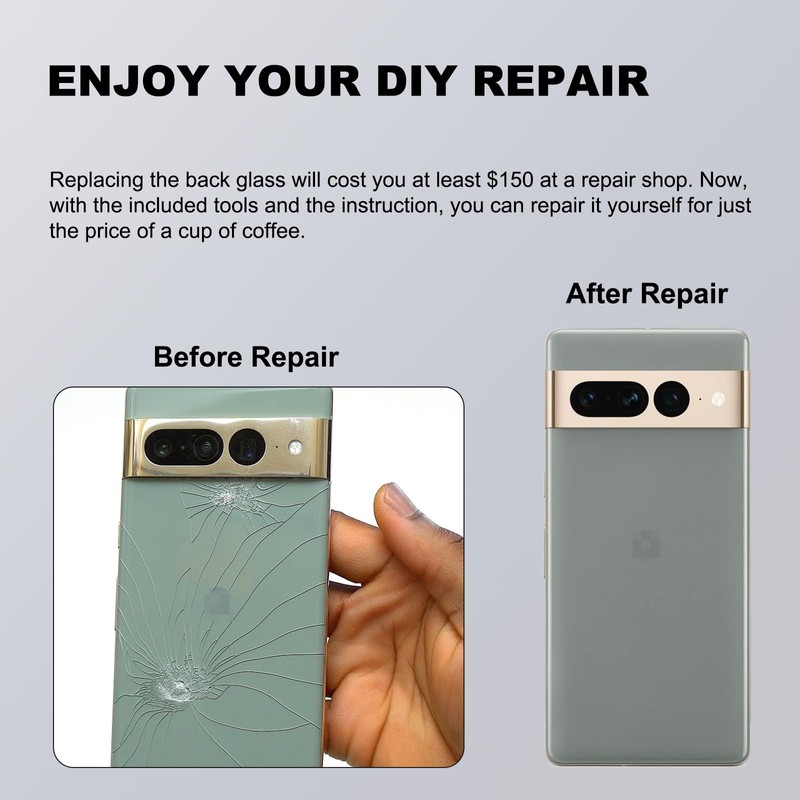 GREEN FUSION Compatible with Pixel 8 Pro Upper Back Glass