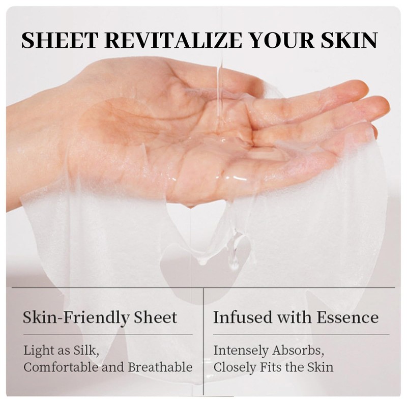 12 Stück Tuchmasken Set,Daily Care Gesichtsmasken,Hautpflege Feuchtigkeitsspendende Masken für verschiedene