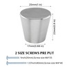 LONTAN Pack of 4 Furniture Knobs, Brushed Stainless Steel Cabinet