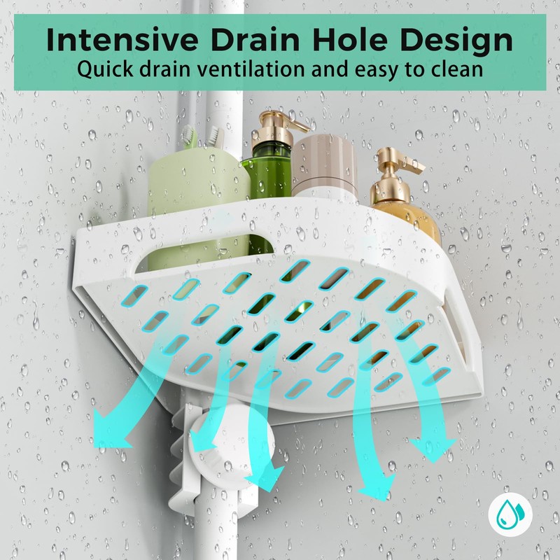 shuang qing 4-Tier Corner Shower Caddy Tension Pole Organizer -