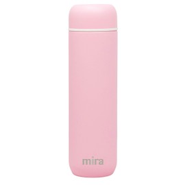 MIRA 10 oz Slim Insulated Flask for Hot and Cold Drinks - Leak-Proof Stainless Steel Water Bottle - Perfect Compact Size - Taffy Pink