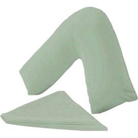 V Shaped Pillowcase cover duck egg-100% Polycotton V pillowcase cover - Neck & Back Support Orthopaedic Pregnancy Nursing V shape Pillowcase Cover only | Envelope Closure