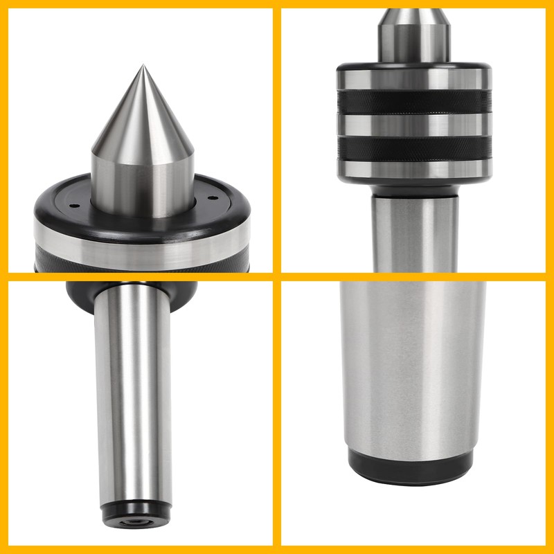 MT5 Live Center, 60° Morse Taper Lathe Center, Precision Bearing
