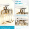 GOLSPARK Modern Crystal Bathroom Vanity Light, 3-Light Brushed Nickel Vanity