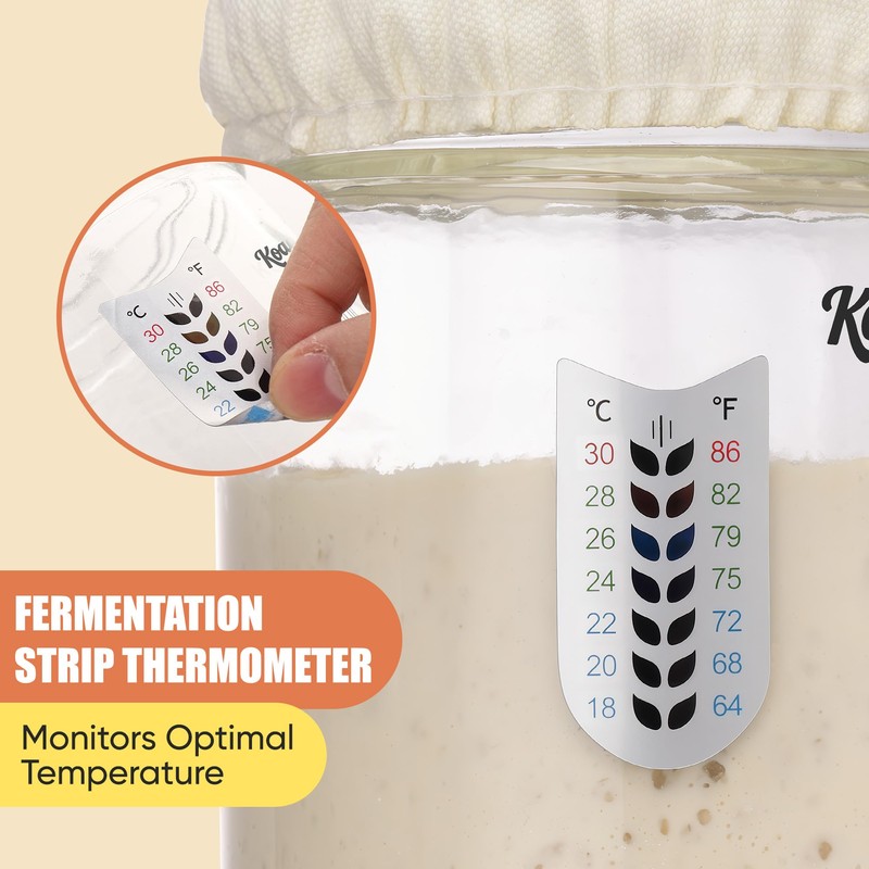 Koackl Sourdough Starter Jar, 40oz Sourdough Starter Kit with Magnetic