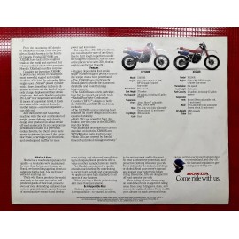 New! Genuine 1990 Honda XR600 XR600R XR250 XR250 Brochure